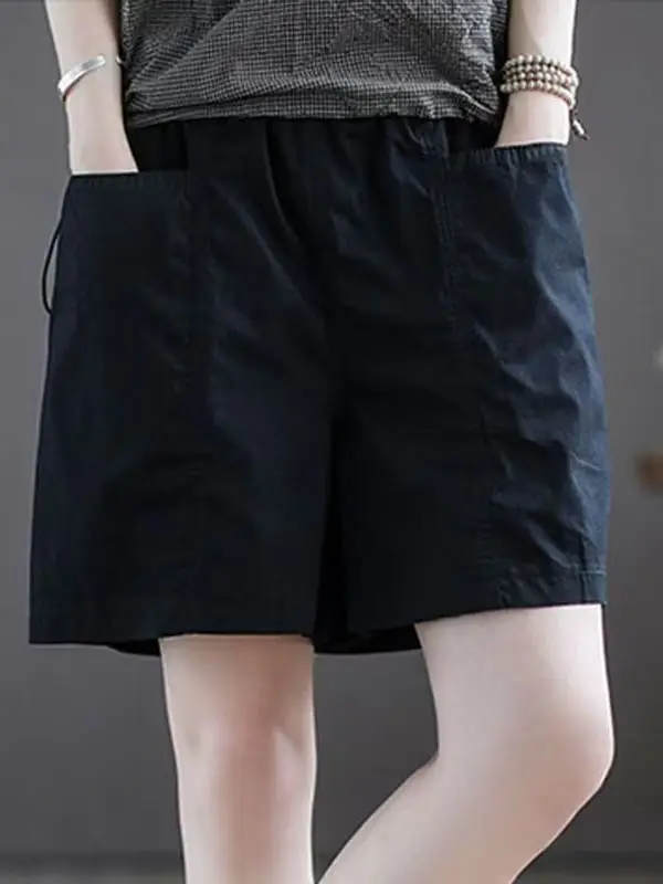 High Waist Wide Leg Cotton Workwear Shorts Women's Summer New Style Korean Loose Fit Thin Five-Quarter Pants Casual Trousers
High Waist Wide Leg Cotton Workwear Shorts Women's Summer New Style Korean Loose Fit Thin Five-Quarter Pants Casual Trousers