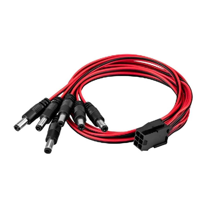 AAAN-ATX Graphics Card PCI-E 6Pin Female To 6 Ports DC 5.5X2.5Mm Male Plugs 12V Power Cable
AAAN-ATX Graphics Card PCI-E 6Pin Female To 6 Ports DC 5.5X2.5Mm Male Plugs 12V Power Cable