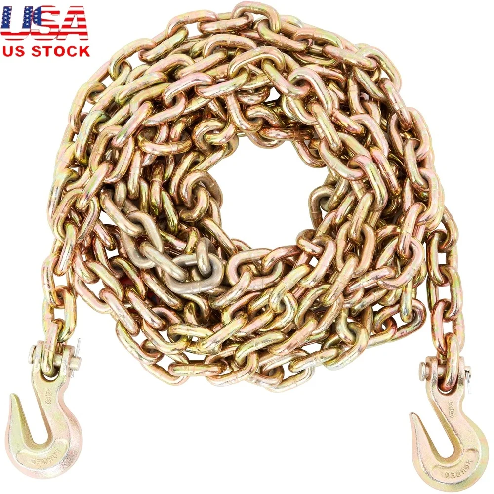 G80 Heavy Duty Transport Chain 7100lbs Load 3/8 Inch x 20 Feet Tow Chain with Hooks Industrial Durable Steel Rustproof
G80 Heavy Duty Transport Chain 7100lbs Load 3/8 Inch x 20 Feet Tow Chain with Hooks Industrial Durable Steel Rustproof