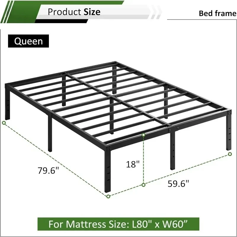 New Products Hot Sale Popular.Queen Metal Tall Platform Bed Frame Queen Size Bed Frame No Box Spring Needed 18 Inch
New Products Hot Sale Popular.Queen Metal Tall Platform Bed Frame Queen Size Bed Frame No Box Spring Needed 18 Inch