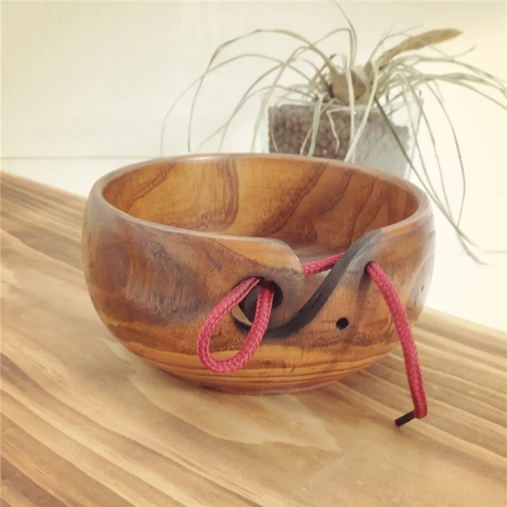 Деревянная миска для хранения пряжи, не рулонная прочная поверхность, вязаная крючком пряжа, держатель для шариков, органайзер для хранения инструментов, миска для вязания 
Деревянная миска для хранения пряжи, не рулонная прочная поверхность, вязаная крючком пряжа, держатель для шариков, органайзер для хранения инструментов, миска для вязания