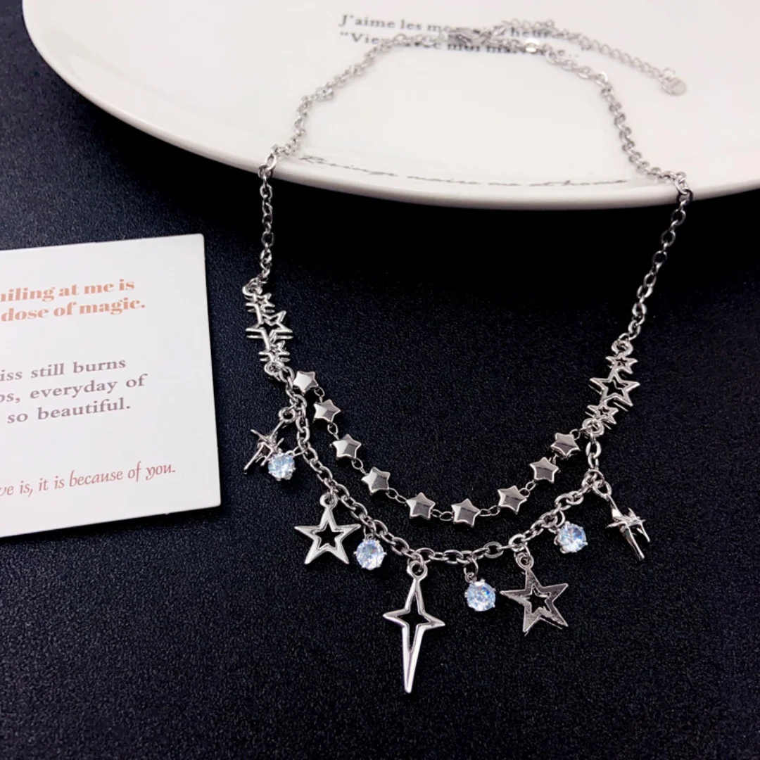 DUTRIEUX Y2K Fashion Four Pointed Star Tassel Necklace for Women Fashion Aesthetic Charm Water Drop Pendant Necklace Jewelry
DUTRIEUX Y2K Fashion Four Pointed Star Tassel Necklace for Women Fashion Aesthetic Charm Water Drop Pendant Necklace Jewelry