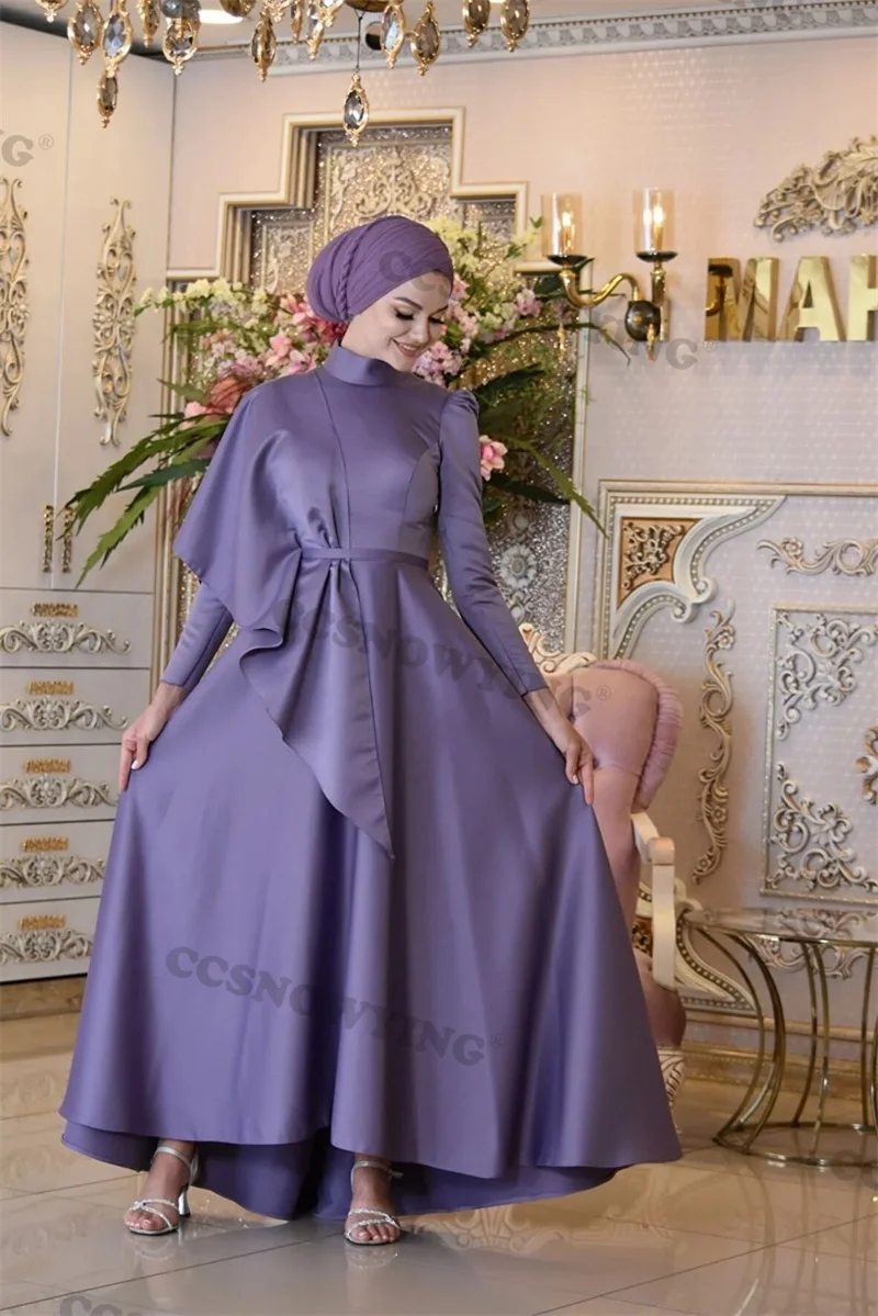 Fashion Satin Hijab Muslim Evening Dresses Long Sleeve High Neck Islamic Formal Party Gown Arabic Dubai Moroccan Caftan
Fashion Satin Hijab Muslim Evening Dresses Long Sleeve High Neck Islamic Formal Party Gown Arabic Dubai Moroccan Caftan