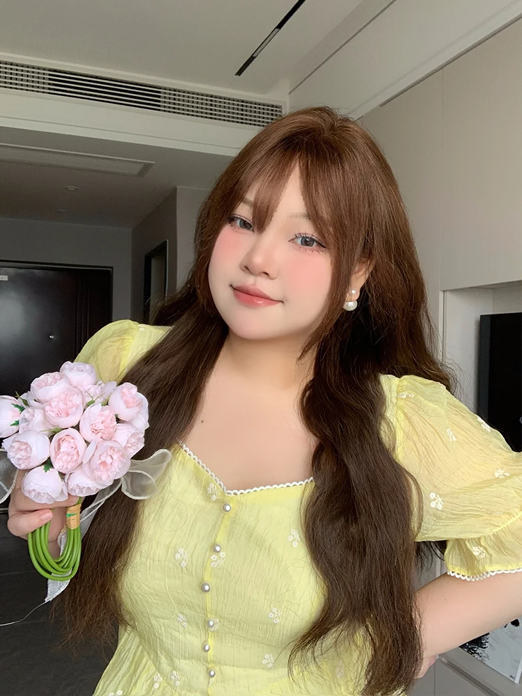 Summer Floral Embroidery Soft Candy Waist Cinching Dress Square Collar Long A-Line Skirt Polyester Fiber Bubble Sleeve Maxi D...
Summer Floral Embroidery Soft Candy Waist Cinching Dress Square Collar Long A-Line Skirt Polyester Fiber Bubble Sleeve Maxi D...