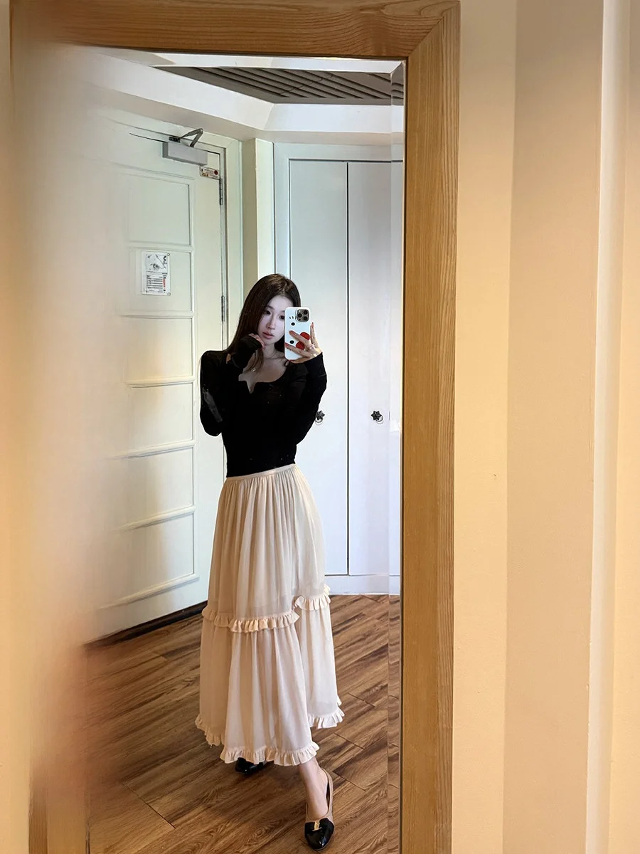 NAOAO Ballet round Dance Skirt Gentle Style Ethereal Feel Versatile Half Skirt Puffy Skirt Standard Version for Ladies High W...
NAOAO Ballet round Dance Skirt Gentle Style Ethereal Feel Versatile Half Skirt Puffy Skirt Standard Version for Ladies High W...