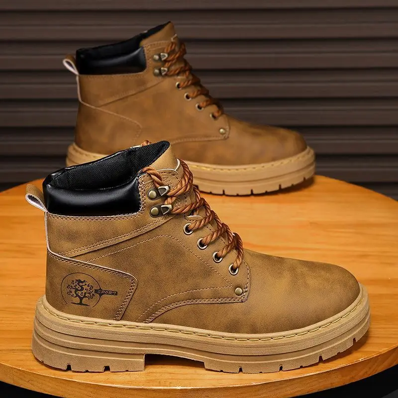 Winter New High-top Men Boots Fashion Male Ankle Boots Comfortable Platform Boots Outdoor Casual Leather Shoes Botas Para Hombre
Winter New High-top Men Boots Fashion Male Ankle Boots Comfortable Platform Boots Outdoor Casual Leather Shoes Botas Para Hombre