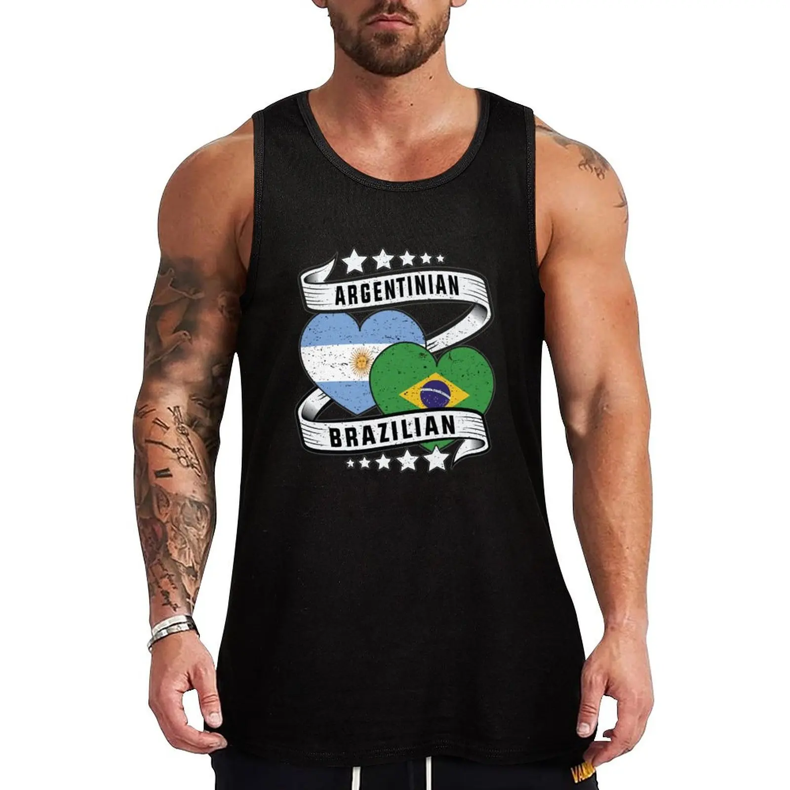 Half Argentinian half Brazilian shirt Argentina and Brazil Tank Top Sports clothing Men's clothes luxury style
Half Argentinian half Brazilian shirt Argentina and Brazil Tank Top Sports clothing Men's clothes luxury style