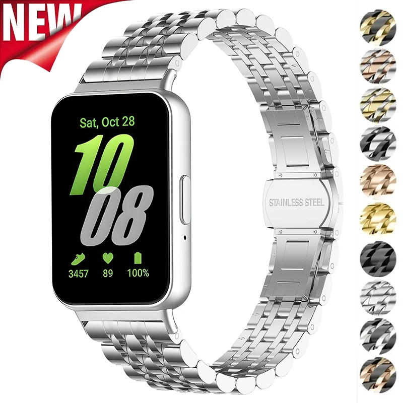 Ремешок металлический из нержавеющей стали для Samsung Galaxy Fit 3, быстросменный браслет для Galaxy Fit 3, аксессуары для наручных часов
Ремешок металлический из нержавеющей стали для Samsung Galaxy Fit 3, быстросменный браслет для Galaxy Fit 3, аксессуары для наручных часов