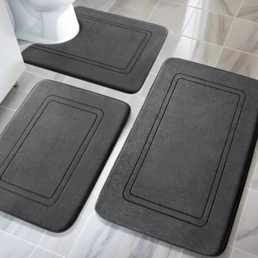 Memory Foam Bath Mat Set Non Slip Bath Mats for Bathroom Super Soft and Water Absorbent Bath Rug Set Machine Washable U Shape T
Memory Foam Bath Mat Set Non Slip Bath Mats for Bathroom Super Soft and Water Absorbent Bath Rug Set Machine Washable U Shape T