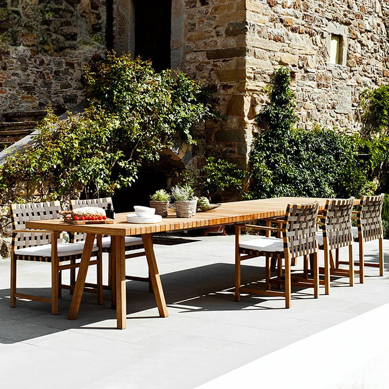 Waterproof and Sun Protection Anti-Corrosion Solid Wood Outdoor Outdoor Leisure Long Table Villa Balcony Garden Furniture
Waterproof and Sun Protection Anti-Corrosion Solid Wood Outdoor Outdoor Leisure Long Table Villa Balcony Garden Furniture
