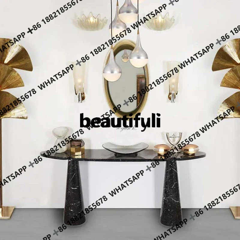 xqq Американский мраморный входной столик, полукруглый дизайнерский, очень узкий, у стены в дом, высококачественный входной столик
xqq Американский мраморный входной столик, полукруглый дизайнерский, очень узкий, у стены в дом, высококачественный входной столик