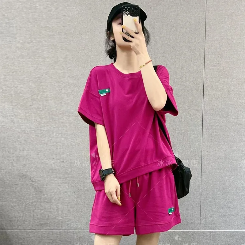 Summer Cotton Women Sportswear Tracksuit Korean Style Loose Sweatshirt+pant Running Jogger Fitness Gym Workout Casual Set Outfit
Summer Cotton Women Sportswear Tracksuit Korean Style Loose Sweatshirt+pant Running Jogger Fitness Gym Workout Casual Set Outfit