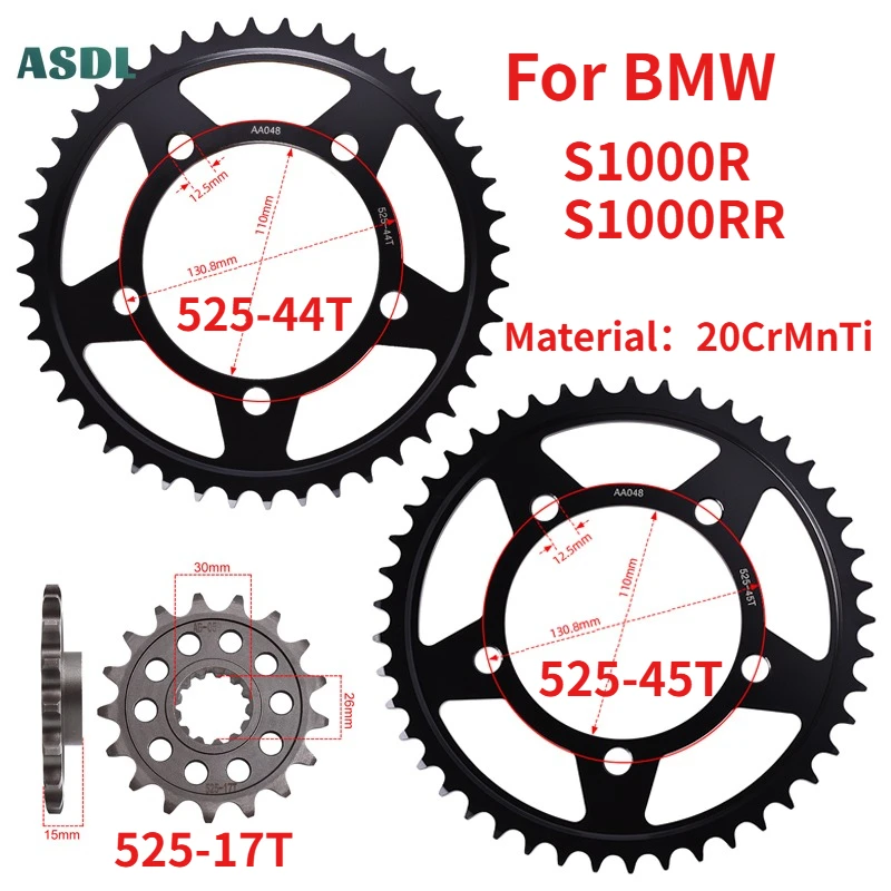 525 Chain 44T 45T 17T Motorcycle Front Rear Sprocket For BMW S1000 RR 2012-2018 S 1000 RR Sport 2010 S1000RR K46 09-11 S1000R
525 Chain 44T 45T 17T Motorcycle Front Rear Sprocket For BMW S1000 RR 2012-2018 S 1000 RR Sport 2010 S1000RR K46 09-11 S1000R