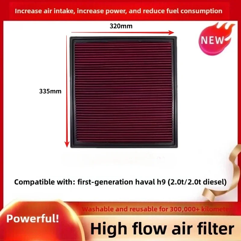 Replacement Air Filter For Haval H9 (First Generation) (2014-2024) 2.0T/ 2.0 TDI Diesel High Flow Can be Cleaned
Replacement Air Filter For Haval H9 (First Generation) (2014-2024) 2.0T/ 2.0 TDI Diesel High Flow Can be Cleaned