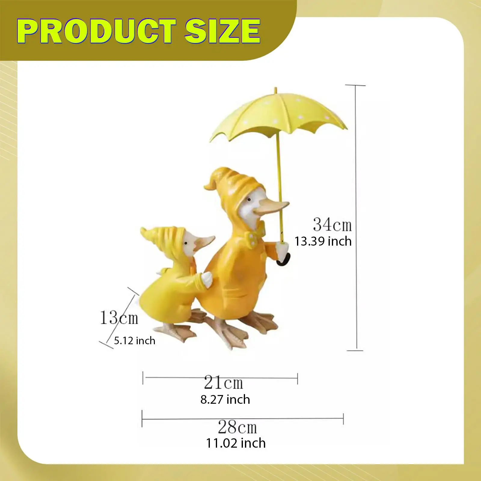 Duck Sculpture Resin Garden Figurine Centerpiece Farmhouse Garden Decorations for Yard Patio Pond Shelf Decor
Duck Sculpture Resin Garden Figurine Centerpiece Farmhouse Garden Decorations for Yard Patio Pond Shelf Decor