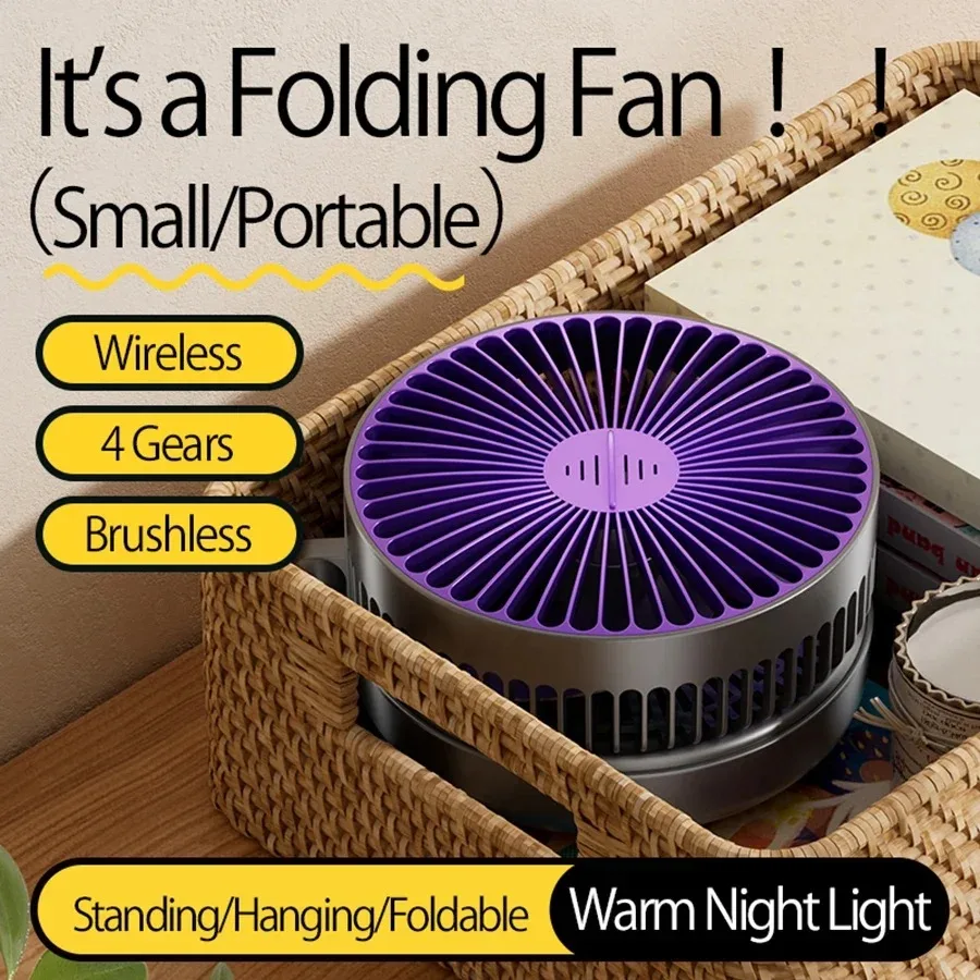 Foldable Wall-Mounted Fan Portable Desktop Fan With LED light USB Rechargeable Portable Air Circulation Fan 4 Gears Adjustment
Foldable Wall-Mounted Fan Portable Desktop Fan With LED light USB Rechargeable Portable Air Circulation Fan 4 Gears Adjustment