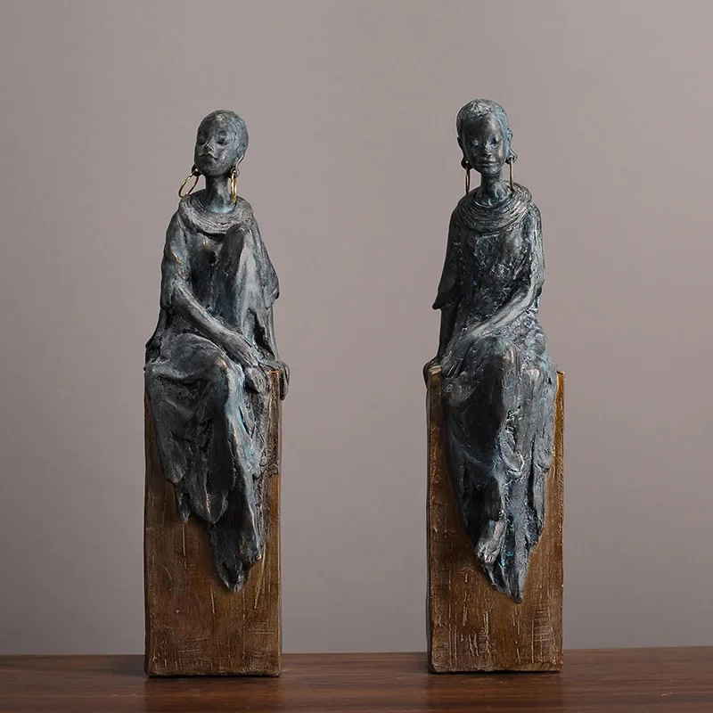 Resin Simulation Character Ornament African Style Earrings Abstract Figure Sculpture Decorative Figurines Home Decoration
Resin Simulation Character Ornament African Style Earrings Abstract Figure Sculpture Decorative Figurines Home Decoration