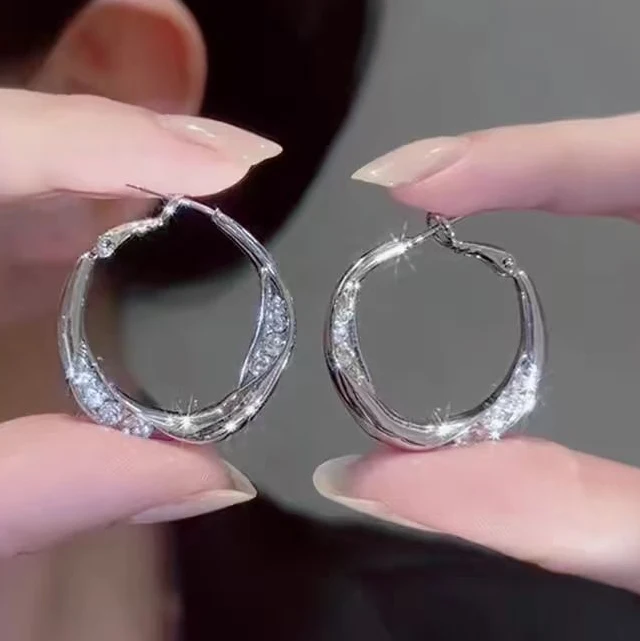 PONYKISS 925 Sterling Silver Needle Minimalist Zircon Round Hoop Earrings for Women Trendy Fashion Jewelry Irregular Accessories
PONYKISS 925 Sterling Silver Needle Minimalist Zircon Round Hoop Earrings for Women Trendy Fashion Jewelry Irregular Accessories