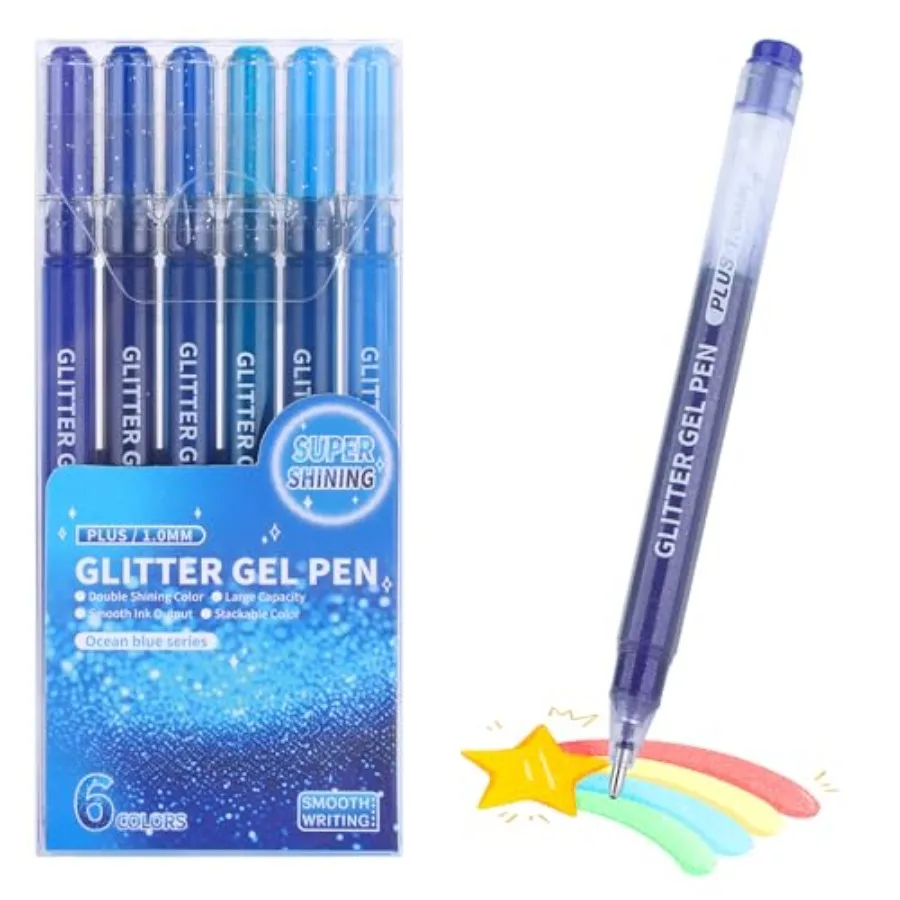 Glitter Effect Gel Pens, 6 Colors Sparkle Colored Gel Markers for Adult Coloring Books, Metallic Glitter Pens for Drawing, Scra
Glitter Effect Gel Pens, 6 Colors Sparkle Colored Gel Markers for Adult Coloring Books, Metallic Glitter Pens for Drawing, Scra