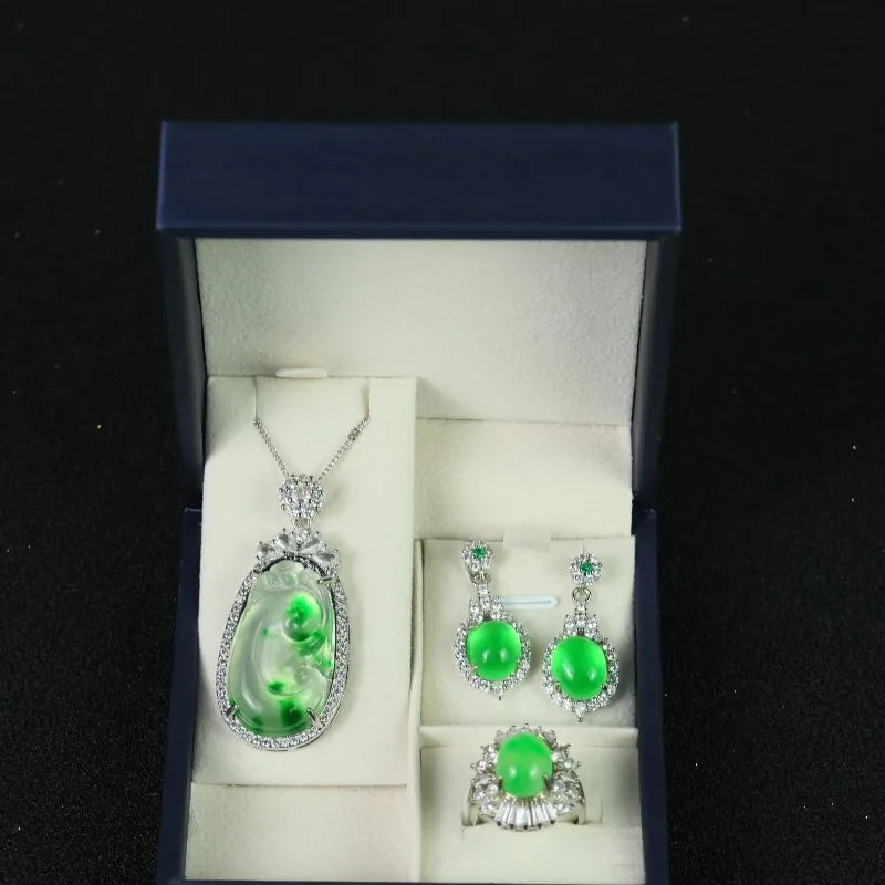 Набор из трех предметов с натуральным ледяным зеленым цветком, изысканный набор в этническом стиле
Набор из трех предметов с натуральным ледяным зеленым цветком, изысканный набор в этническом стиле