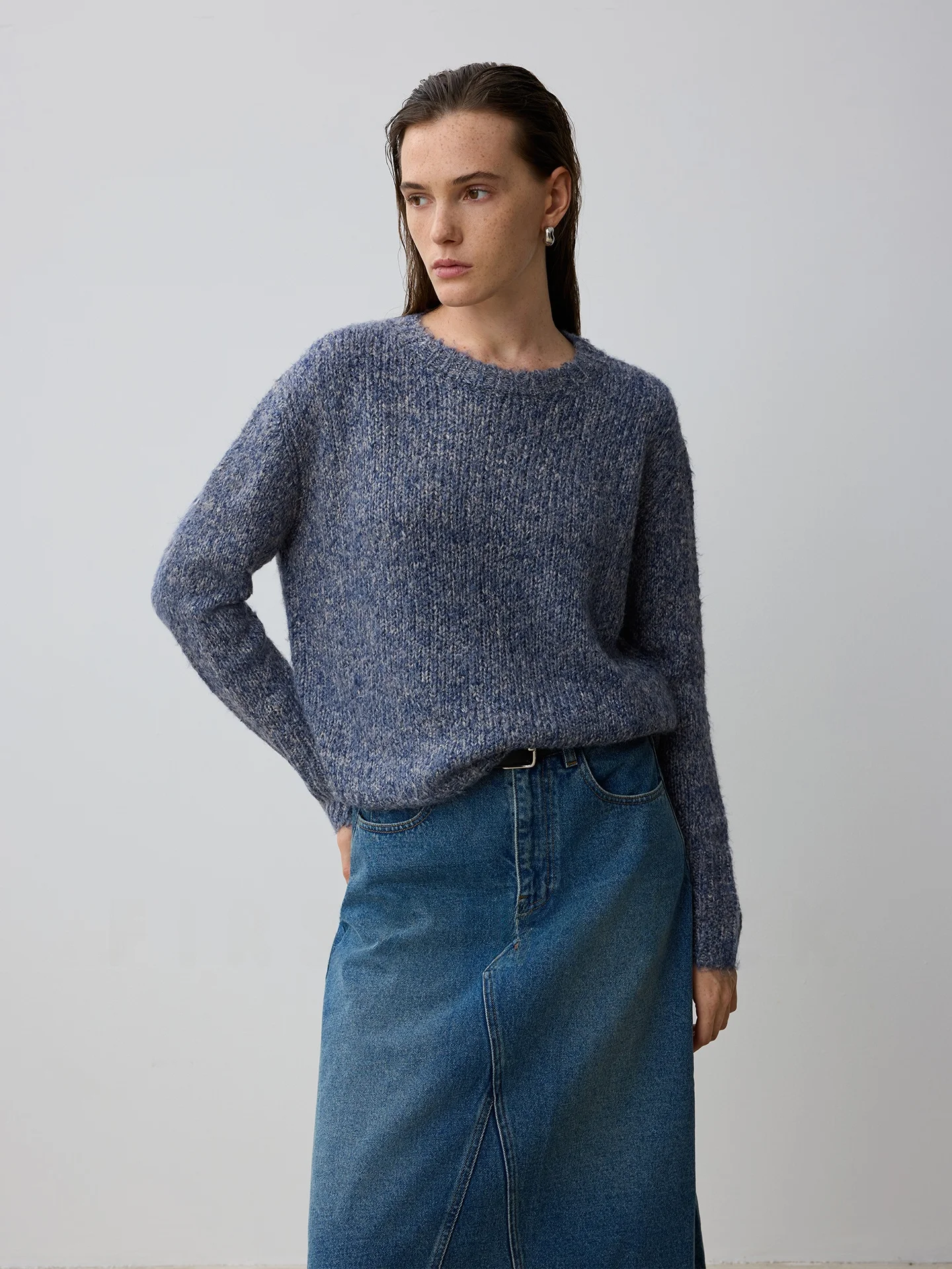 Женский повседневный свободный свитер-пуловер из шелка тусса с круглым вырезом First Bla Cloud Mist, осенняя коллекция 2025
Женский повседневный свободный свитер-пуловер из шелка тусса с круглым вырезом First Bla Cloud Mist, осенняя коллекция 2025