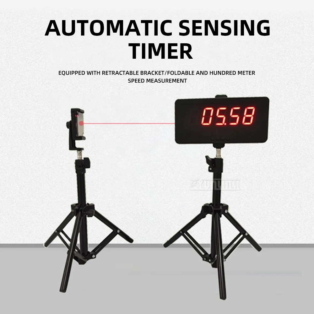 Infrared electronic speedometer timer 0-100 meters Automatic induction timing device for running sports Chronograph Stopwatch
Infrared electronic speedometer timer 0-100 meters Automatic induction timing device for running sports Chronograph Stopwatch