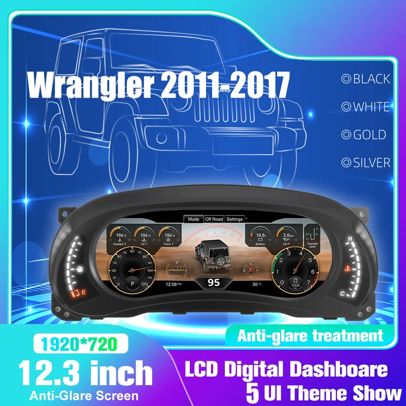 Cluster Dashboard For JEEP Wrangler 2011-2017 Screen 2K digital speedometer LCD instrument panel 5+4 Colour UI Anti-glare screen
Cluster Dashboard For JEEP Wrangler 2011-2017 Screen 2K digital speedometer LCD instrument panel 5+4 Colour UI Anti-glare screen