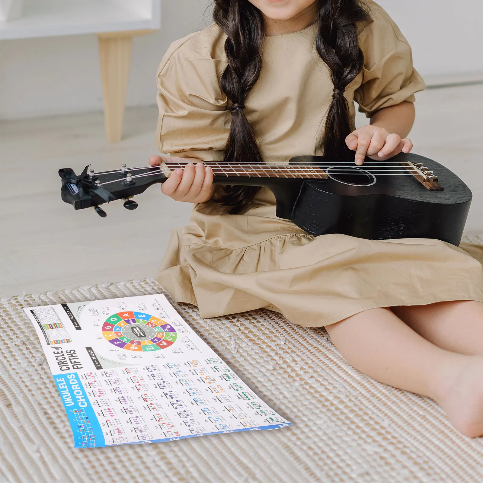 Ukulele Chord Chart Large Size Beginner Music Theory Poster Coated Paper Portable Stringed Instrument Accessory
Ukulele Chord Chart Large Size Beginner Music Theory Poster Coated Paper Portable Stringed Instrument Accessory