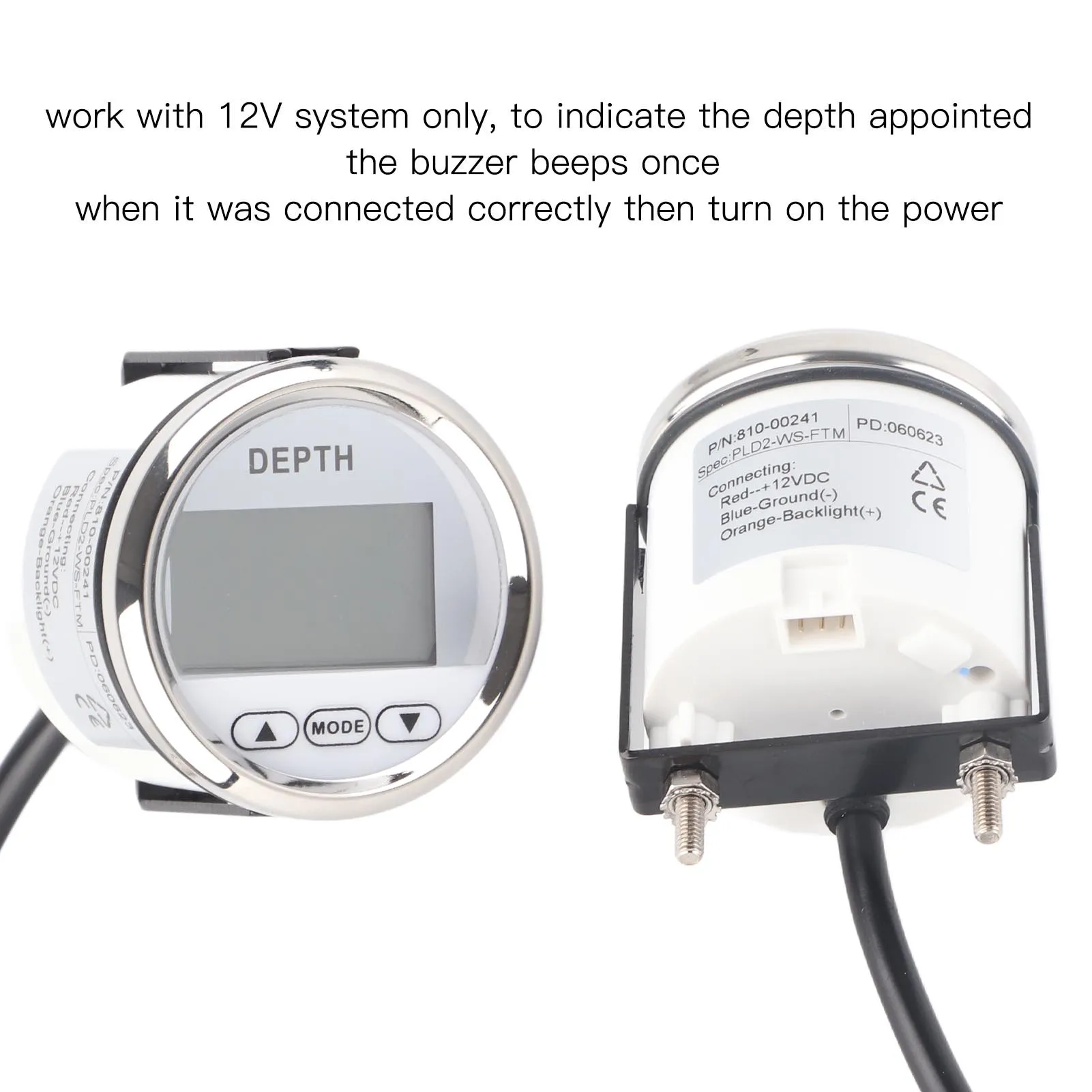 Увеличитель глубины приборной панели, водонепроницаемый датчик глубины приборной панели с белой подсветкой для яхт, лодок
Увеличитель глубины приборной панели, водонепроницаемый датчик глубины приборной панели с белой подсветкой для яхт, лодок
