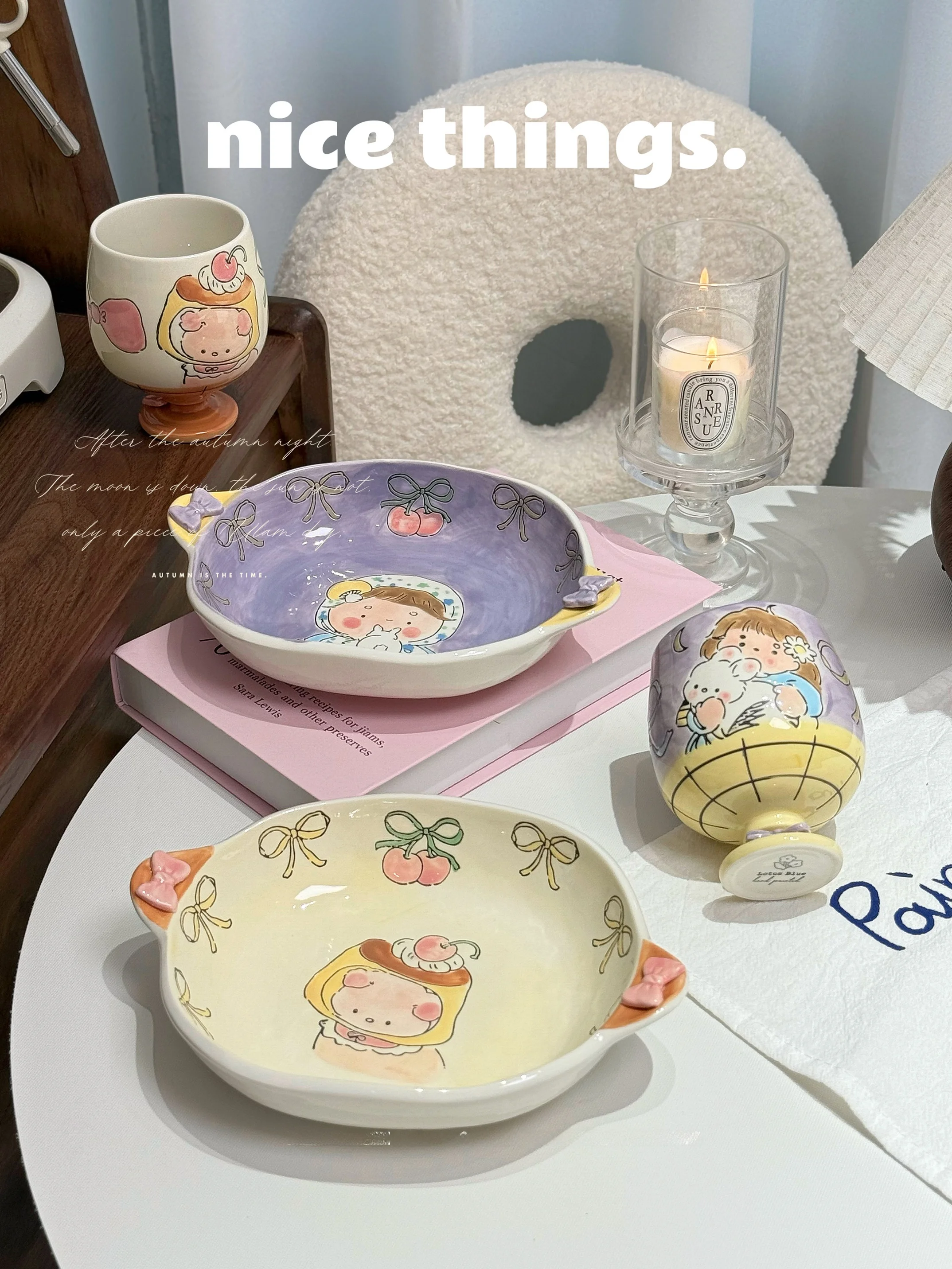 Hand-Painted Ceramic Bowl Salad Bowl Double-Eared Cartoon Style Birthday Gift Large Head Sticker Dining Utensils YueMing Food...
Hand-Painted Ceramic Bowl Salad Bowl Double-Eared Cartoon Style Birthday Gift Large Head Sticker Dining Utensils YueMing Food...
