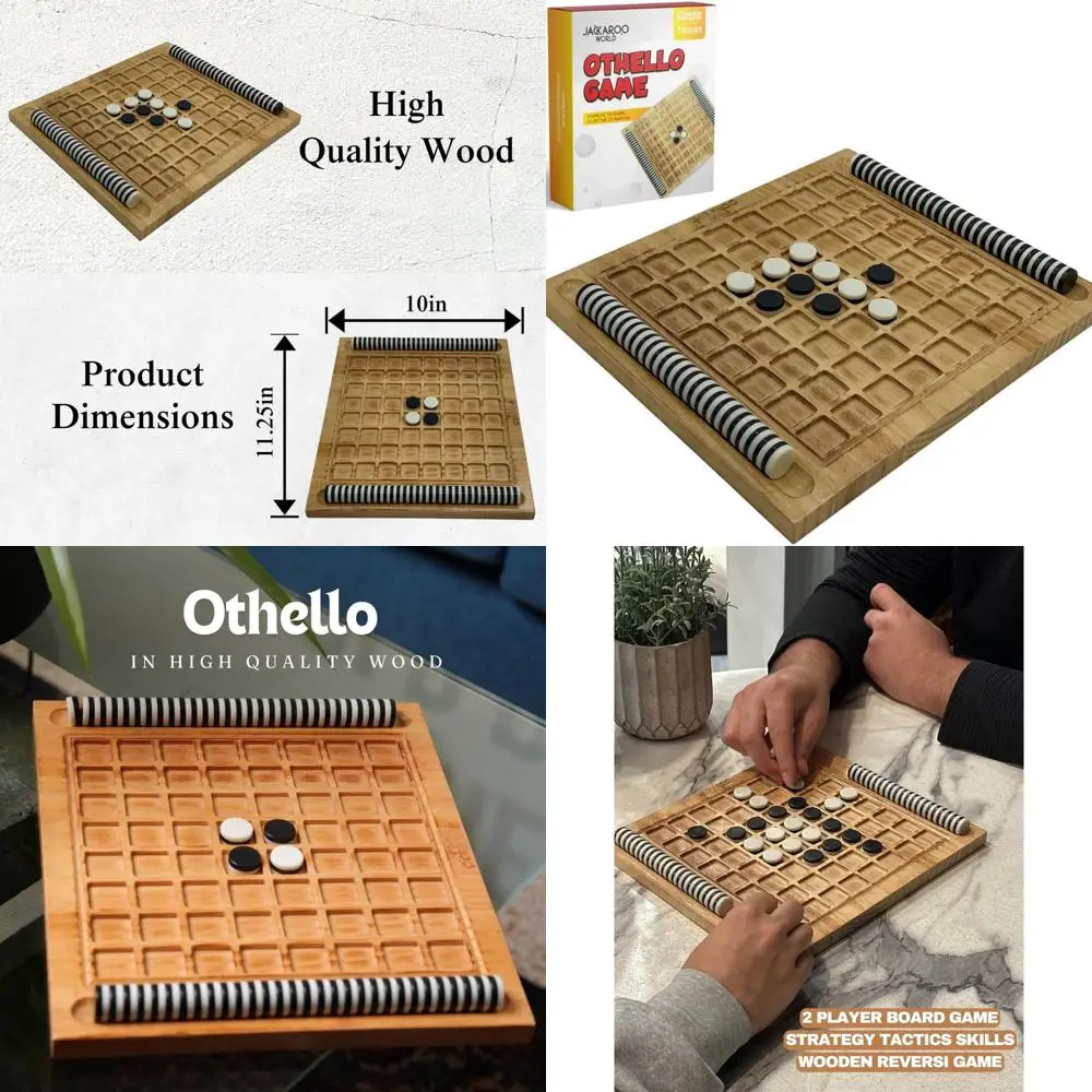 Classic Wooden Reversi: 64-Disc Travel Othello for Two, Adult Strategy Game
Classic Wooden Reversi: 64-Disc Travel Othello for Two, Adult Strategy Game