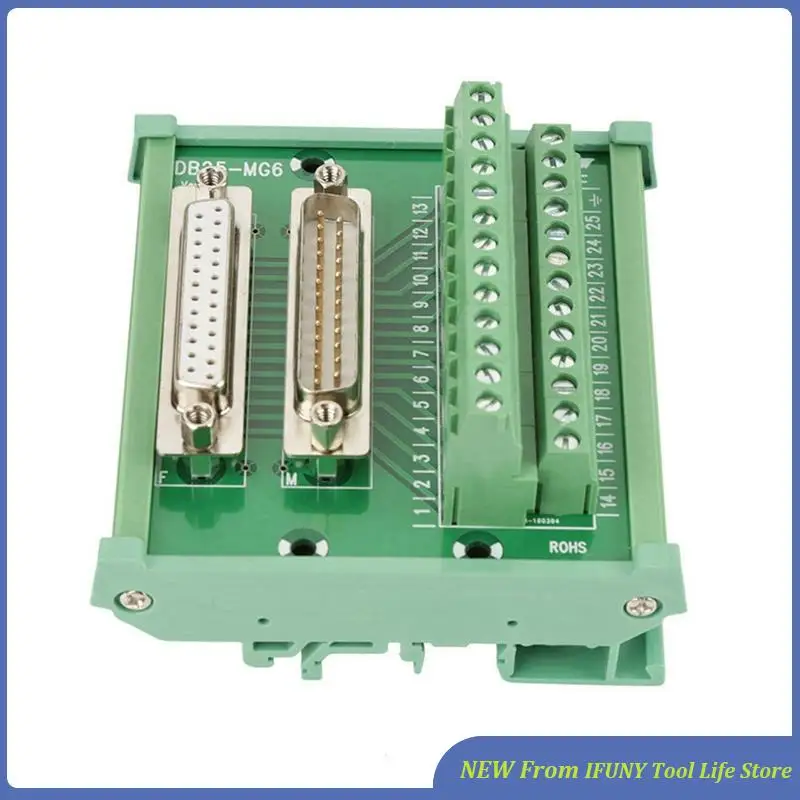 3X DB25 DIN Rail Mount Interface Module Male/Female Connector Breakout Board New
3X DB25 DIN Rail Mount Interface Module Male/Female Connector Breakout Board New
