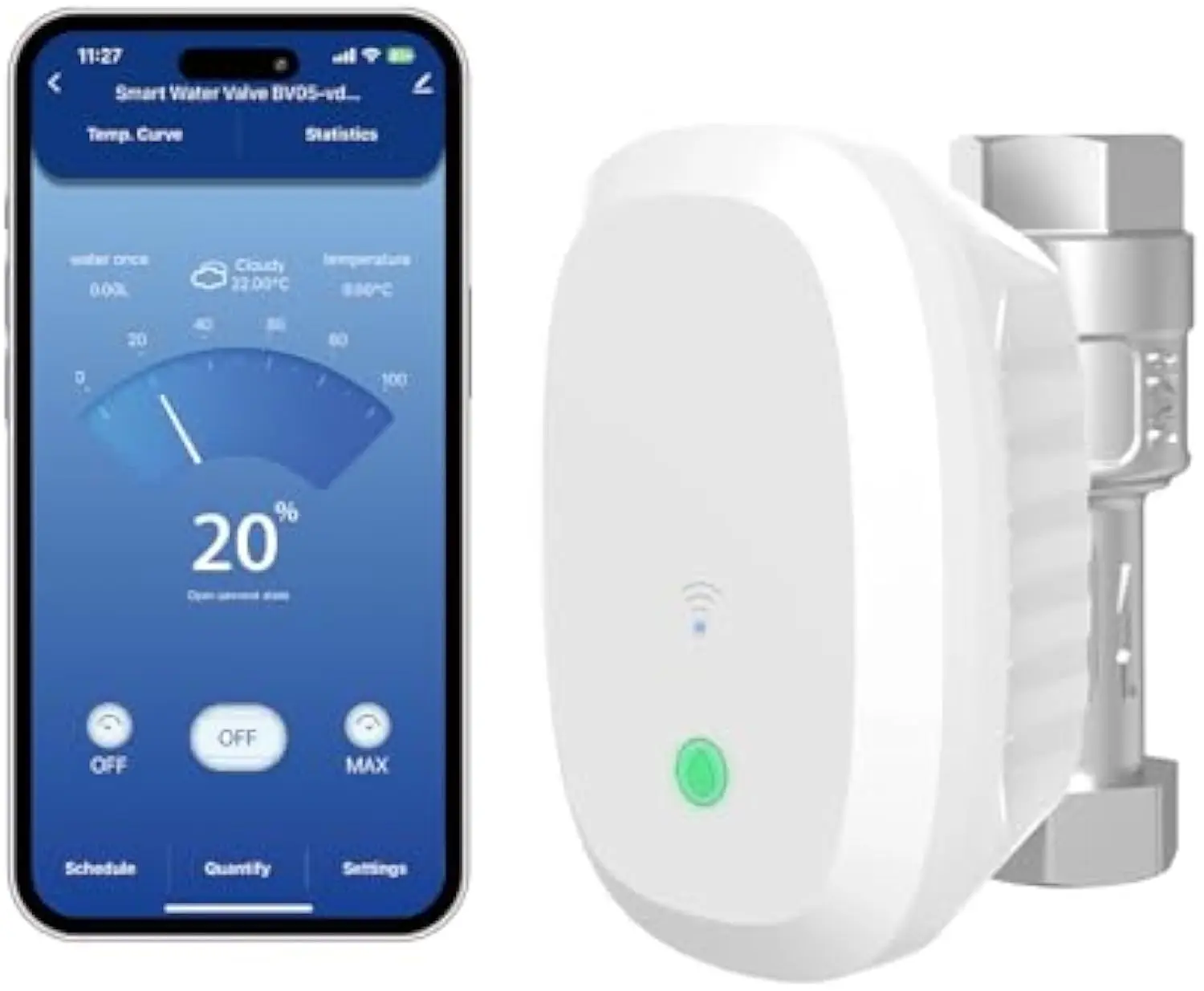 Умный Wi-Fi клапан для воды с дисплеем расхода/температуры, таймером и управлением через приложение Smart Life, адаптируемый к различным системам
Умный Wi-Fi клапан для воды с дисплеем расхода/температуры, таймером и управлением через приложение Smart Life, адаптируемый к различным системам