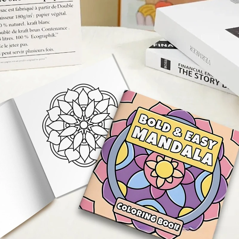 Bold Easy Mandala Coloring Book 24 Pages Simple Circle Designs for Beginners Stress Relief Relaxation Gift
Bold Easy Mandala Coloring Book 24 Pages Simple Circle Designs for Beginners Stress Relief Relaxation Gift
