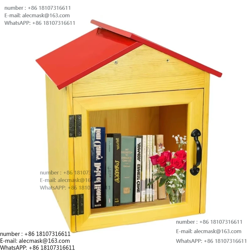 Outdoor Red Wooden Cabinet Small Literature Box Library Book Box Storage Community and School Shared Books
Outdoor Red Wooden Cabinet Small Literature Box Library Book Box Storage Community and School Shared Books