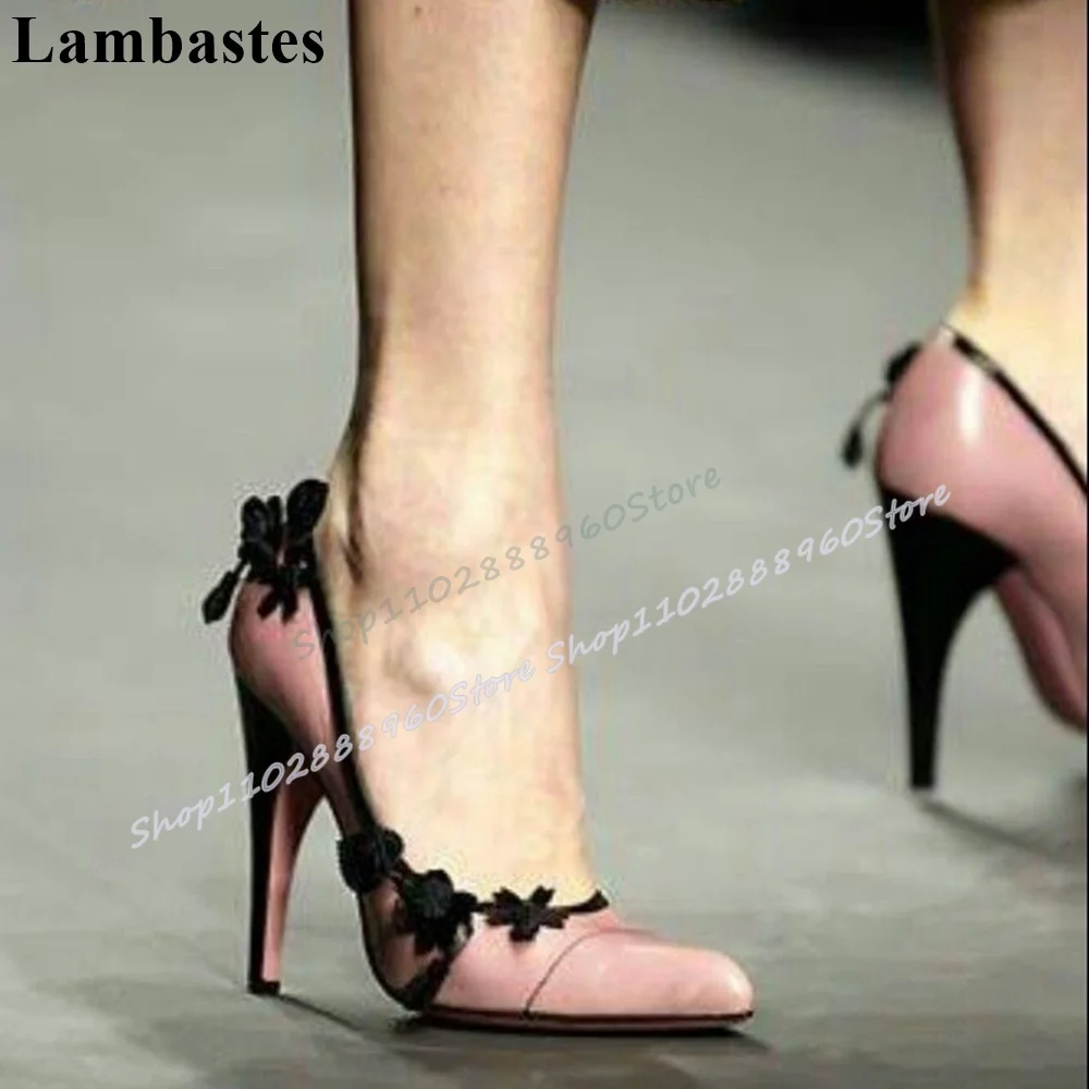 Shallow Leather Splicing Flower Pointy Pumps Spike High Heel Shoes For Women Slip On Pointed Toe Catwalk Gorgeous Women Pumps
Shallow Leather Splicing Flower Pointy Pumps Spike High Heel Shoes For Women Slip On Pointed Toe Catwalk Gorgeous Women Pumps