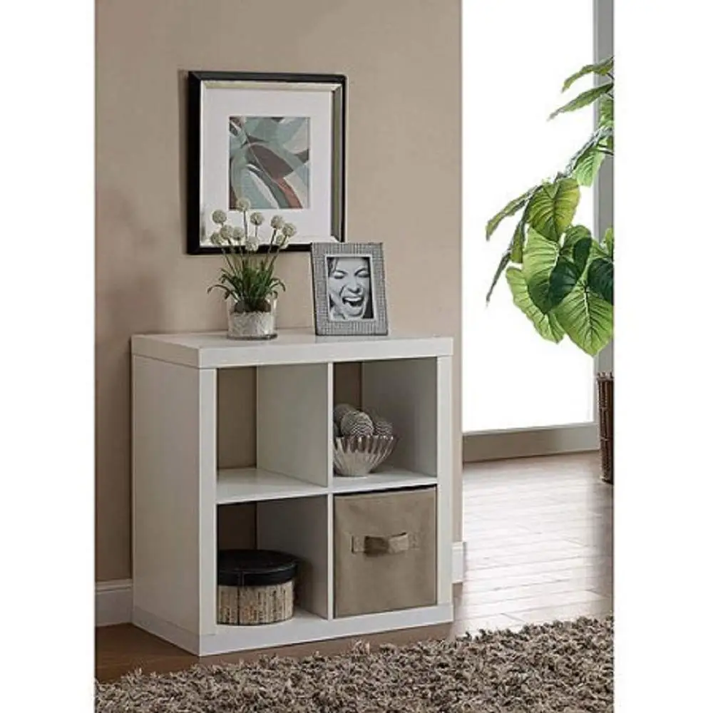 Bookshelf Square Storage Cabinet 4-Cube Organizer White, Customized
Bookshelf Square Storage Cabinet 4-Cube Organizer White, Customized