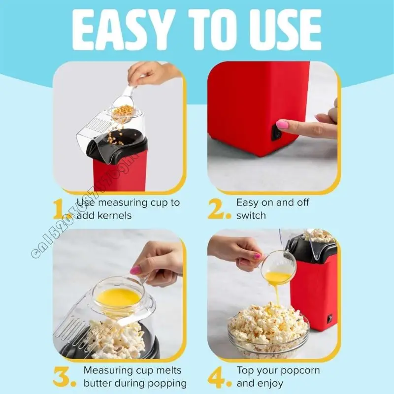 4xfb 1200W Home Electric Corn Popcorns Maker Homemation Automatic Mini Hot Air Popcorns
4xfb 1200W Home Electric Corn Popcorns Maker Homemation Automatic Mini Hot Air Popcorns