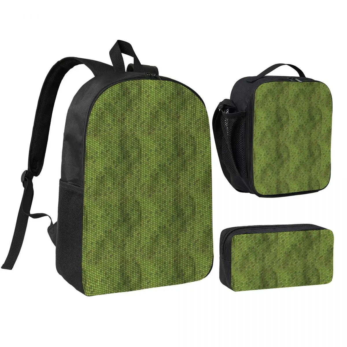 Green Lizard Skin Pattern Design Backpack Boys Girls BookBag School Bag Shoulder Bags 3ps Insulated Lunch Bag Pencil Case
Green Lizard Skin Pattern Design Backpack Boys Girls BookBag School Bag Shoulder Bags 3ps Insulated Lunch Bag Pencil Case