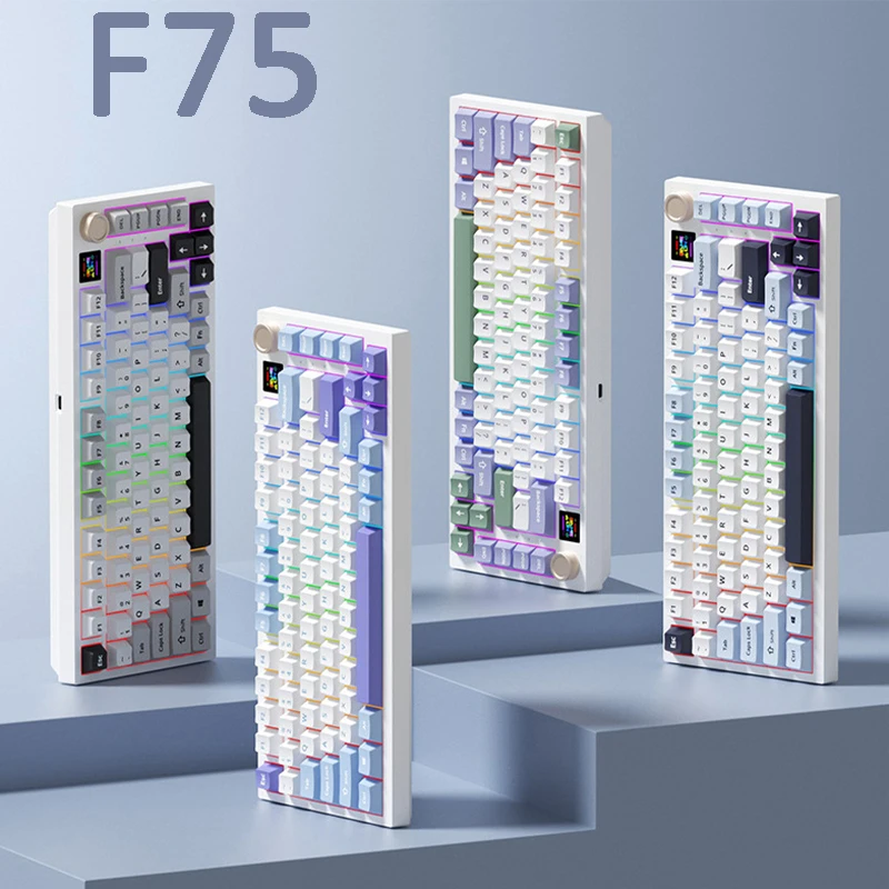 Weikav F75 Mechanical Gamer Keyboard 3mode Bluetooth Wireless Keyboard 2.4g Pbt Hot Swap Office Rgb Backlit Gaming Keyboard Gift
Weikav F75 Mechanical Gamer Keyboard 3mode Bluetooth Wireless Keyboard 2.4g Pbt Hot Swap Office Rgb Backlit Gaming Keyboard Gift