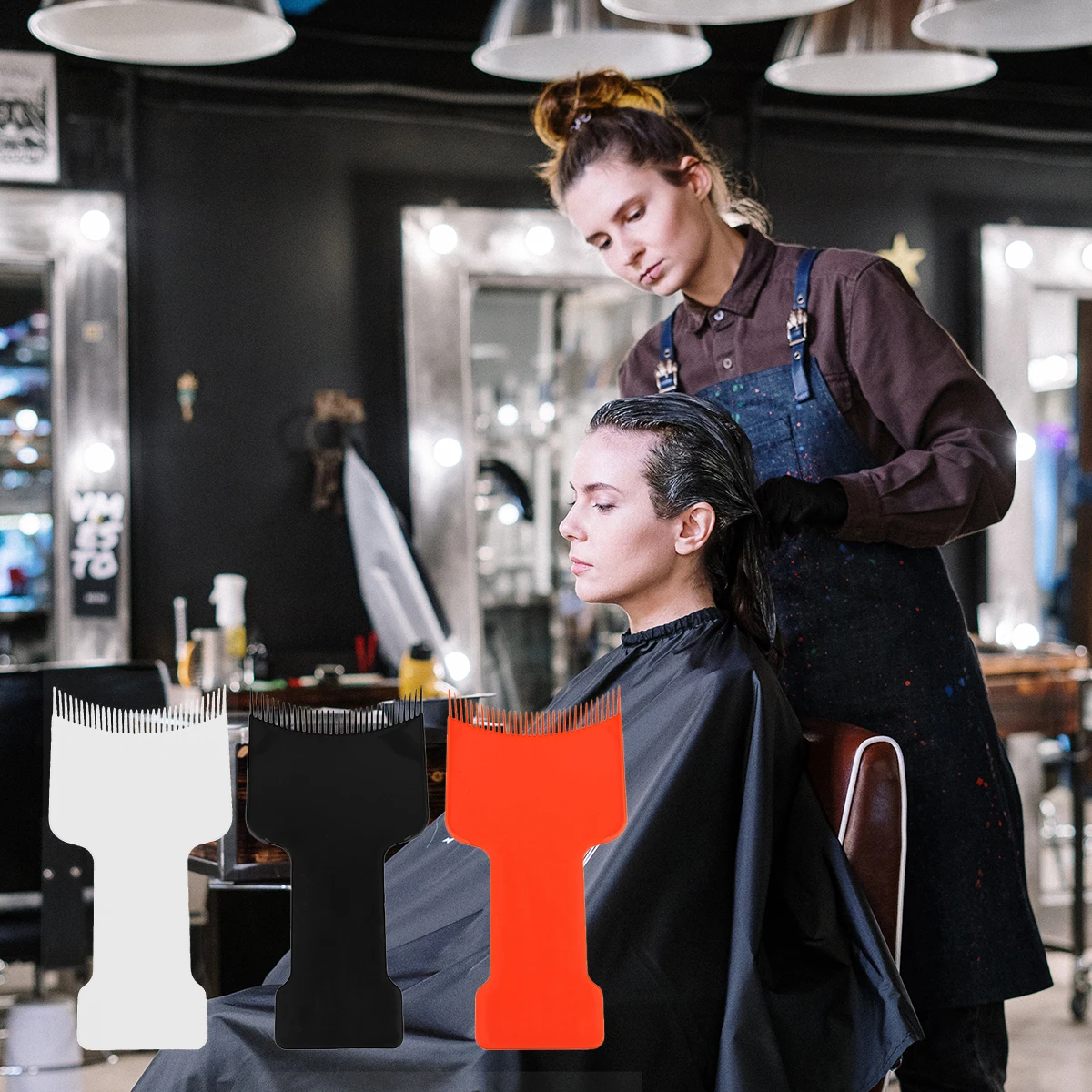 3pcs Hair Board Arc Design Dyeing Kit With Tint Brush Comb Tool For Salon Home Use Black White Hair Coloring Comb Red
3pcs Hair Board Arc Design Dyeing Kit With Tint Brush Comb Tool For Salon Home Use Black White Hair Coloring Comb Red