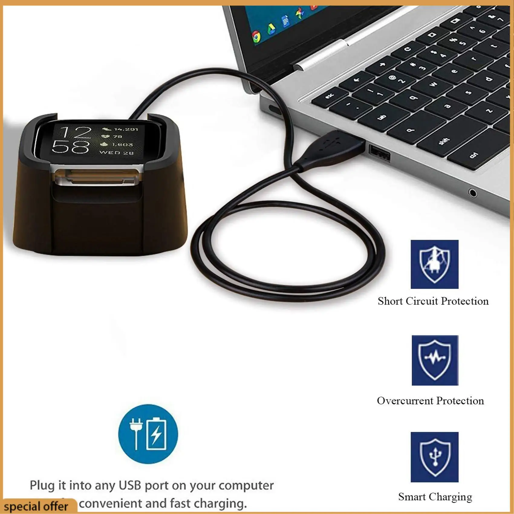 Зарядное устройство A68Z 2X, совместимое с Fitbit Versa 2, сменный USB-кабель для зарядки для Versa 2, аксессуары для умных часов
Зарядное устройство A68Z 2X, совместимое с Fitbit Versa 2, сменный USB-кабель для зарядки для Versa 2, аксессуары для умных часов