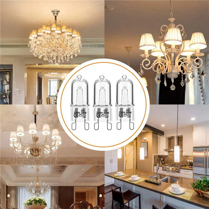 A36T-40Pcs G9 Halogen Light Bulbs,40W Clear Halogen Lamps Dimmable,Warm White 2800K For Chandeliers,Pendants,Landscape Lights
A36T-40Pcs G9 Halogen Light Bulbs,40W Clear Halogen Lamps Dimmable,Warm White 2800K For Chandeliers,Pendants,Landscape Lights