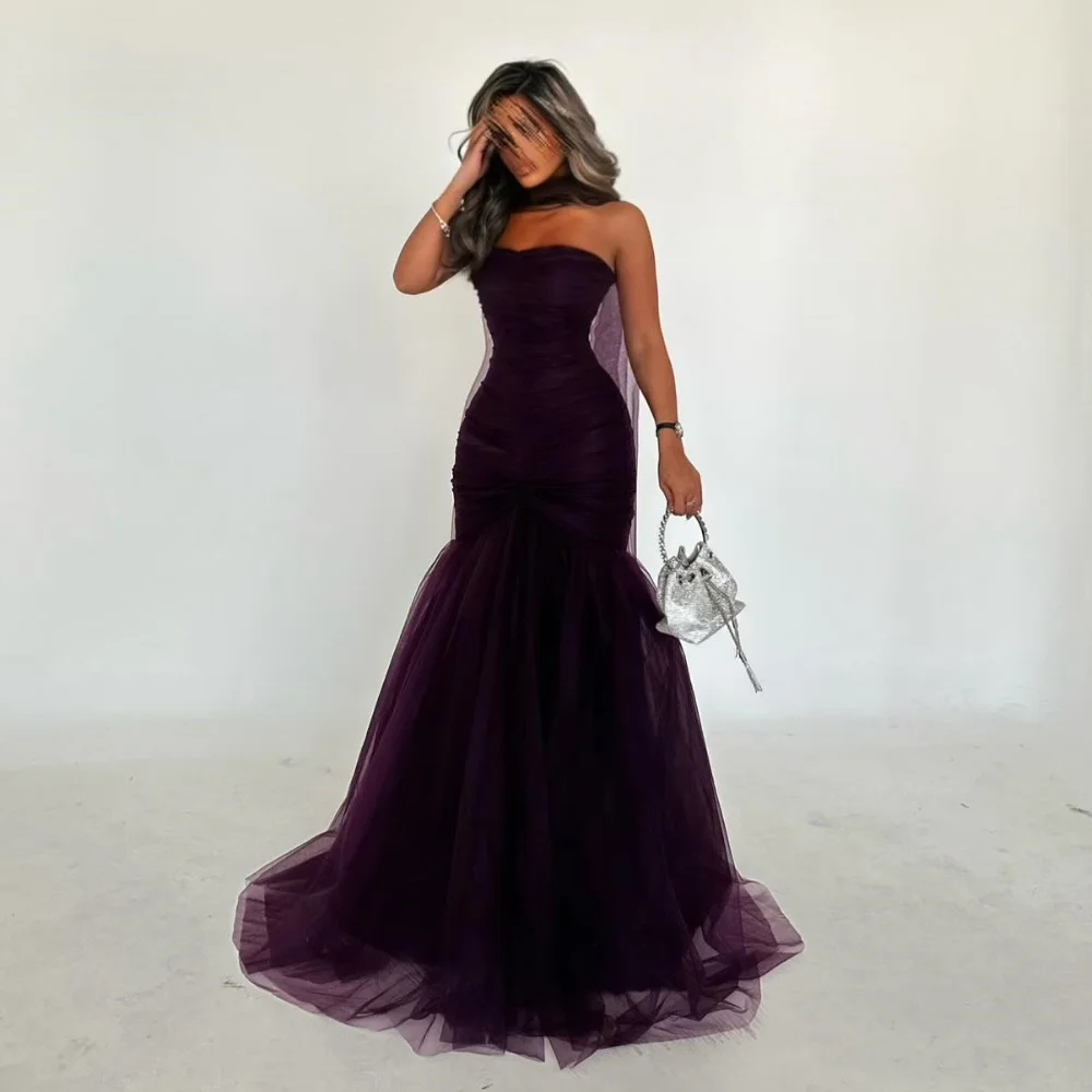 Customized Fashion Tulle Pleat Ruched Mermaid Strapless Long Dresses Bespoke Occasion Dresses High Quality Sizes Available
Customized Fashion Tulle Pleat Ruched Mermaid Strapless Long Dresses Bespoke Occasion Dresses High Quality Sizes Available