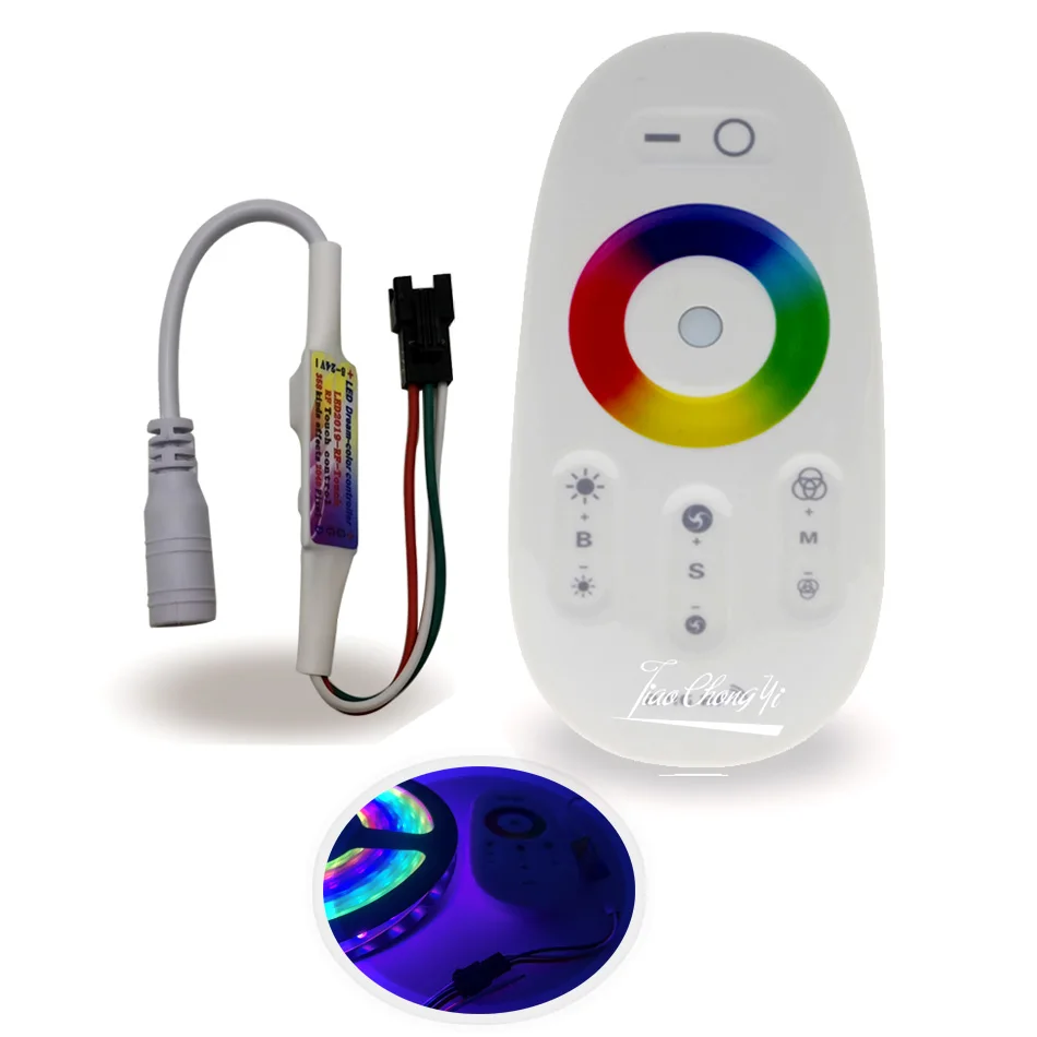 2.4G RF RGB Touch Remote Controller DC5-24V for WS2812B WS2811 SK6812 RGB Addressable Chip 5050 Smart Pixel Led Strip
2.4G RF RGB Touch Remote Controller DC5-24V for WS2812B WS2811 SK6812 RGB Addressable Chip 5050 Smart Pixel Led Strip