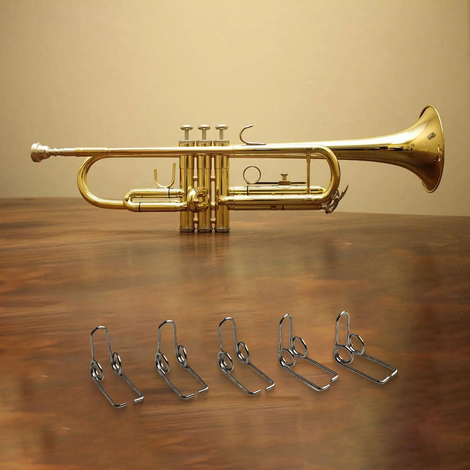 5PCS Trumpet Replacement Part Trumpet Trombone Alto Valve Spring Water Key Spring Fits For Trumpet Trombone Alto 6*9.5cm