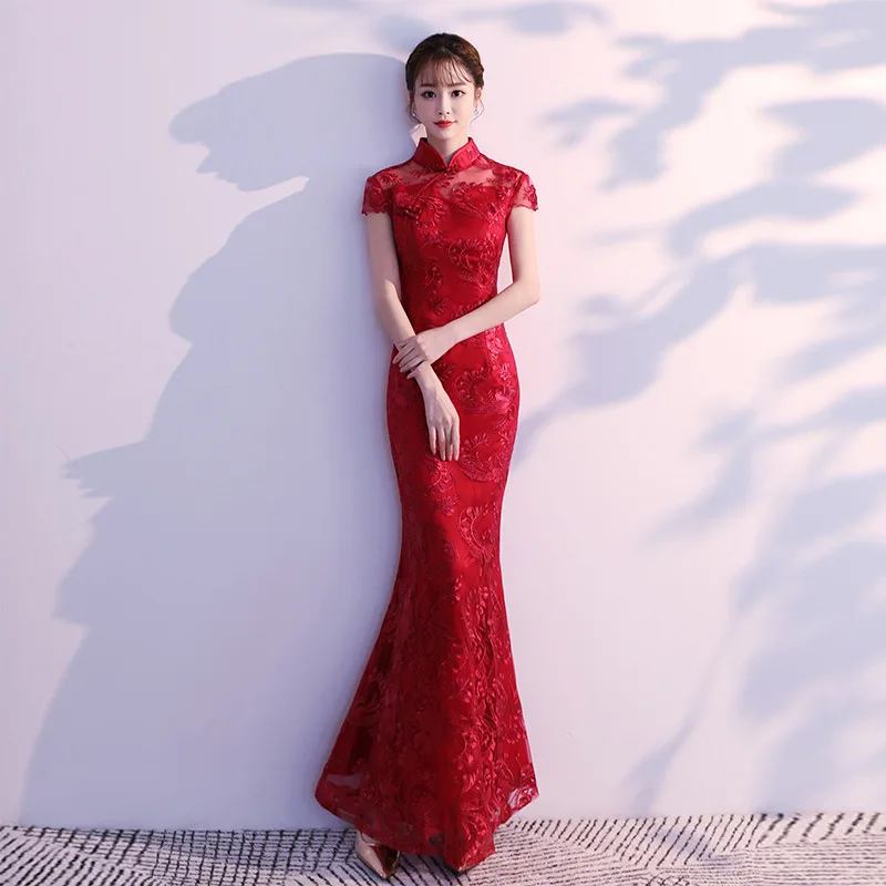 New 2023 Red Wedding Women's Ceremony Dr Chinese Sle Improved Qipao ort Sve Polyester Fiber Wedding Guest...
New 2023 Red Wedding Women's Ceremony Dr Chinese Sle Improved Qipao ort Sve Polyester Fiber Wedding Guest...