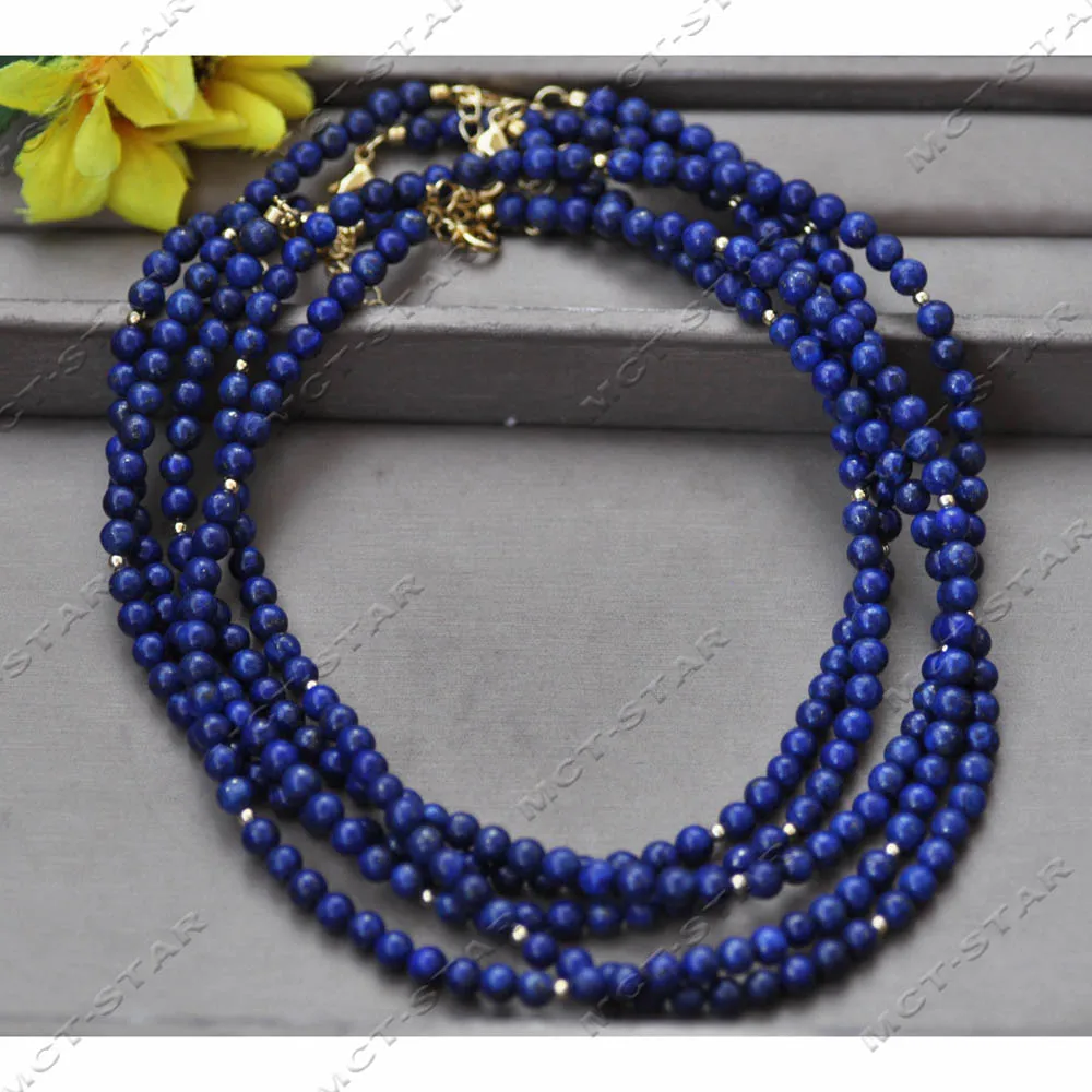 MCT·STAR Z13636 Wholesale 5Pcs 19'' 6mm Blue Round Natural Lapis-Lazuli Bead Necklace Custom Jewelry
MCT·STAR Z13636 Wholesale 5Pcs 19'' 6mm Blue Round Natural Lapis-Lazuli Bead Necklace Custom Jewelry