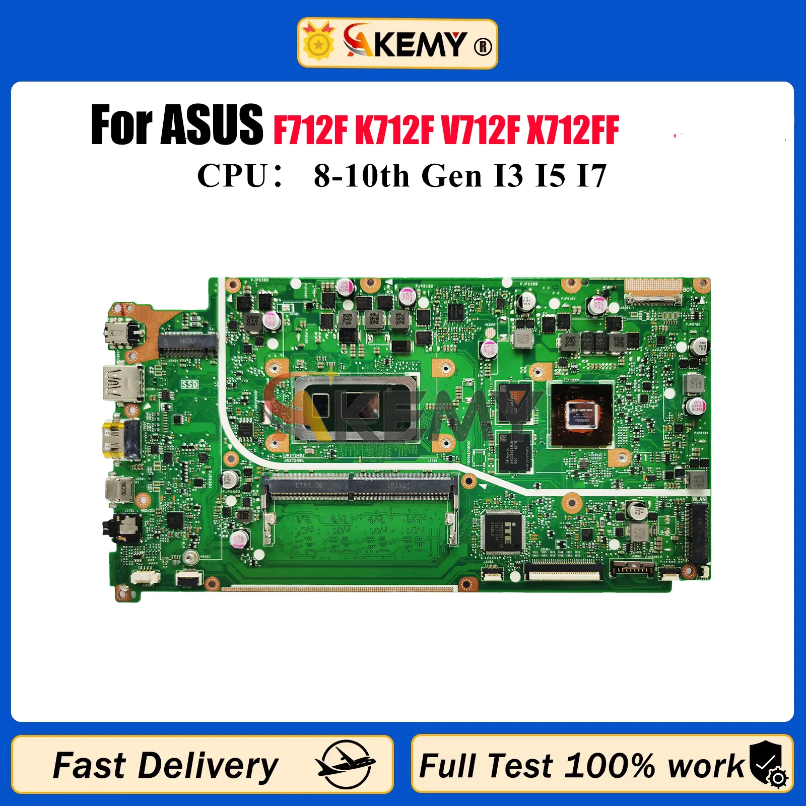 X712FF Laptop Motherboard For ASUS X712F F712F K712F V712F X712FF X712FB X712FJ X712FJG X712FL X712FLC Mainboard W/ I3 I5 I7 CPU
X712FF Laptop Motherboard For ASUS X712F F712F K712F V712F X712FF X712FB X712FJ X712FJG X712FL X712FLC Mainboard W/ I3 I5 I7 CPU