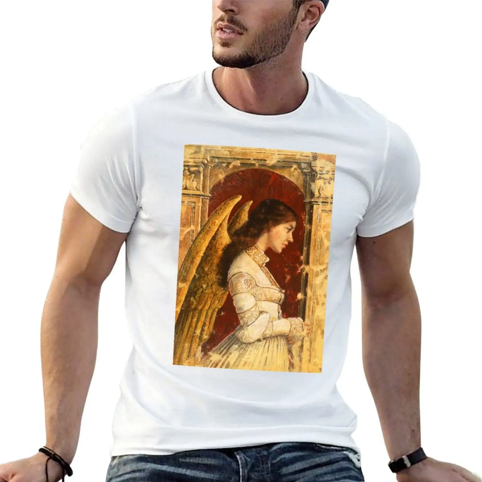 Pre-Raphaelite Fresco Angel T-Shirt man t shirt summer man t shirt designer T-Shirt
Pre-Raphaelite Fresco Angel T-Shirt man t shirt summer man t shirt designer T-Shirt